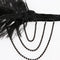 1920s Flapper Feather Headband/Women Rhinestone Beaded Headpiece/Bohemian Style