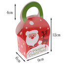 12PCs Paper Gift Box Cookie Cholocate Boxes Santa Claus Christmas New Year 3C