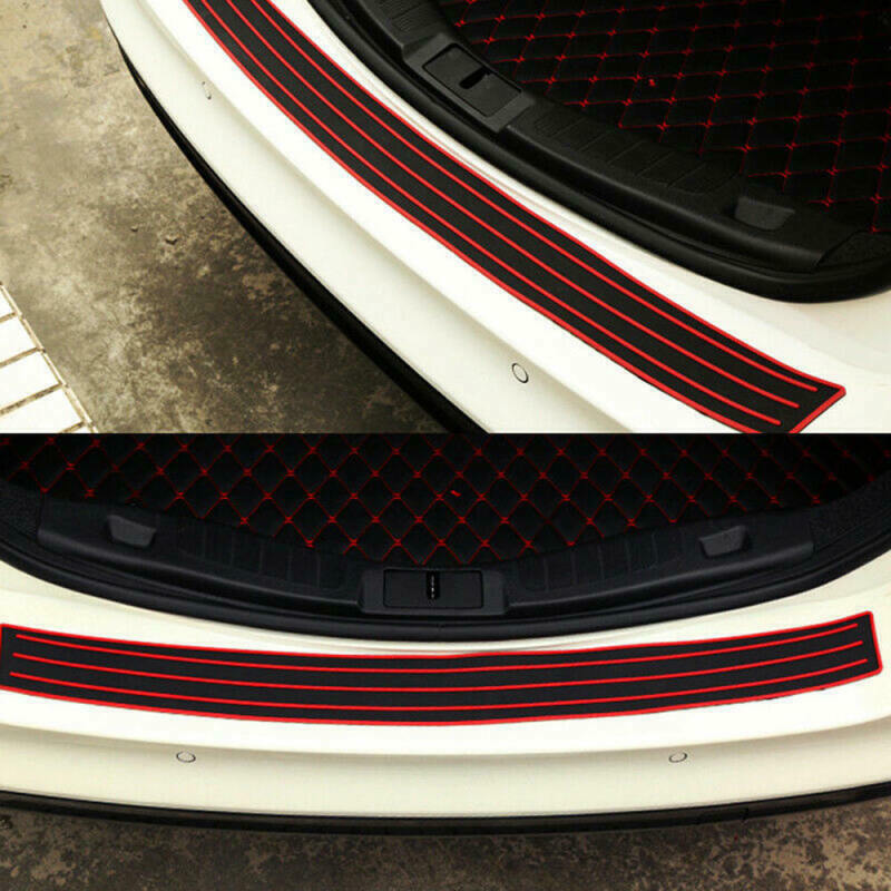 1* New Car Rear Bumper Sill/Protector Plate Rubber Cover Guard Pad Moulding Trim