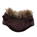 Pet Cat Dog Warm Clothes Winter Coat Dog Cat Pet Jacket Costume Wine Red XL