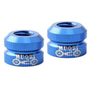 1 Pair Bike Tire Law Mouth Nut Tire Inner Tube Valve Nut Replacement Blue Screw
