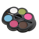Professional 6 Color Face Paint Palette Brush Kit Halloween Make Up Kids Fun