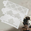 Lace Flower Cake Stencil Template Pastry Fondant Decorating Side Mold Bak YDK