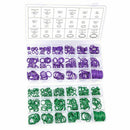 1X(540 Pcs /18 Sizes Rubber O Rings, Green/Purple Sealing Washer Assortment