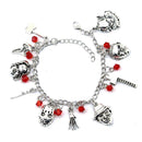 Horror Movie Charm Bracelet Gift Hand Bone Ax Ghost Halloween Creepy Fashion