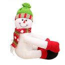 Christmas Cartoons Santa Claus Wine Bottle Cover Table Decor (Snowman) A