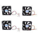 4pieces 12V 3Pin 80mm Mini 8cm Fan Silent Computer Cooler Cooling Fan PC