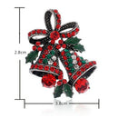 1X Fashion Elegant Diamond Christmas Bell Bow Butterfly Knot Wedding Bridal L9C8