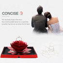 LED Lighted Earring Ring Gift Box Wedding Engagement Jewelry Case (Red) A