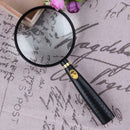 5X Handheld Magnifying Glass 10X High Optical Real Glass Magnifier Lens