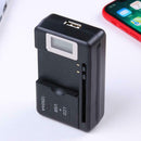 Universal Battery Charger LCD Indicator Screen Cell Phone USB-Port Charger