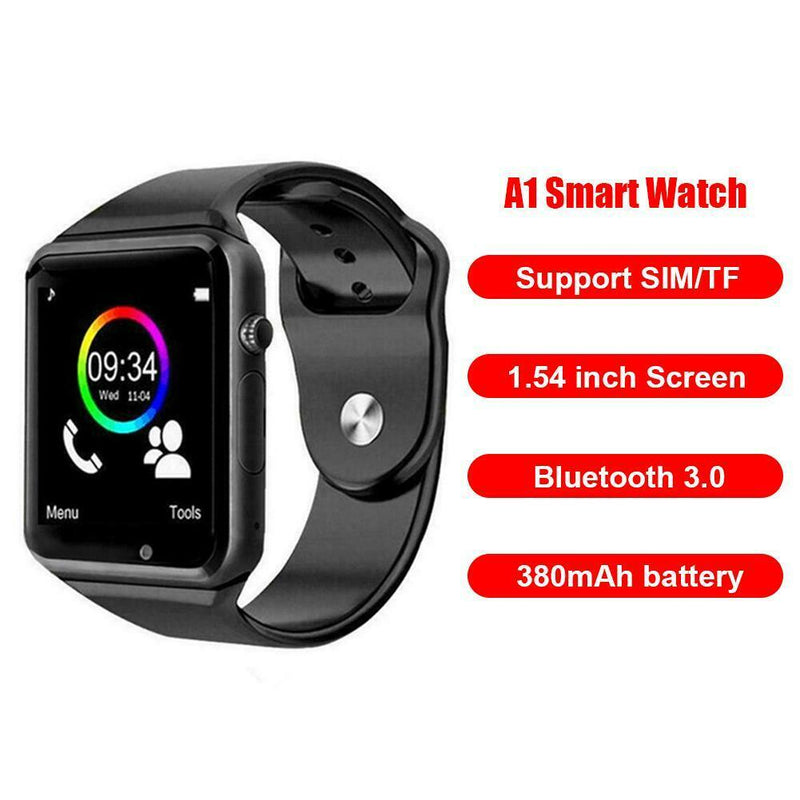 A1 Intelligent Watch 1.54 inch Touch Screen Wristband Support SIM TF 32G Card
