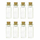 8x Glass Vial Bottles With Cork Crafts Mini Bottle Small Vase-22x50mm-Jewel F4H6
