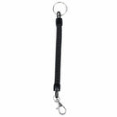 Lobster Clasp Black Spring Stretchy Coil Cord Strap Keychain Key Chain Rope B6X2
