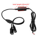 Car Charger Dual USB Female 12V to 5V 3A DC to DC Power Supply Converter For DVR