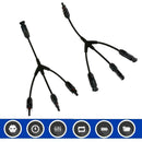 1 Pair MC4 3 Way Y Splitter Cable Plug Inline Solar PV IP67 New Connecto