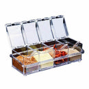 Kitchen Gourmet Acrylic Seasoning Box with 4 Serving Spoons, Nice Design fo J1H9