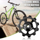 11T MTB Rear Derailleur Jockey Wheel Ceramic Bearing Guide Roller (Black)