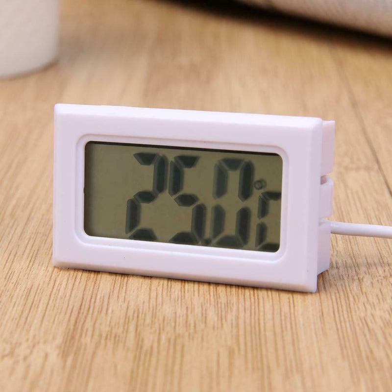 Waterproof Electronic Digital LCD Pet Aquarium Thermometer w/ Probe(White)