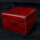 Watch Case Wine Red Wooden Handmade Portable 1 Slot Travel for Men Women .