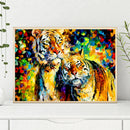1000pcs DIY Oil Painting Tiger Puzzle Educational Assembling Jigsaw Toys A