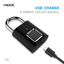 Anytek L34 Smart Fingerprint Padlock USB Rechargeable Door Suitcase Lock
