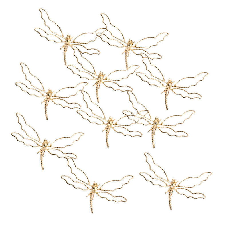 10 Pieces Alloy Butterfly Dragonfly Brooches Pins DIY Wedding Decor Used for