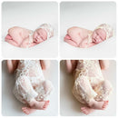 Infant Baby Girls Floral Lace Romper Bodysuit Jumpsuit Clothes Hat Outfit