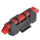 USB Rechargeable LED Bicycle Taillight Waterproof Bike Warning Lamp (Red)