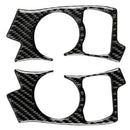 1 Pair Carbon Fiber Steering Wheel Button Cover Decorative Stickers for LEX E5I2
