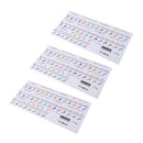 3 Pieces Piano Keyboard 61 Electronic Keyboard Key Stickers