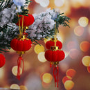 30Pcs/Set Lantern Spring Festival New Year Traditional Chinese Red Hanging OZ