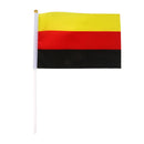 Germany Flag German National Flags Hand Waving Flag Banner with Poles 12Pcs
