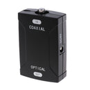 Coaxial Analog to Toslink Fiber Optical Digital Audio Adapter 24bit Black