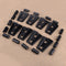 8x Black Side Door Hinge Cover Molding Trim fit for Jeep Wrangler JK 4Dr 07-18