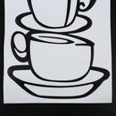 Removable DIY Kitchen Decor Coffee House Cup Decals Vinyl Metal Mug Wall St