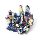 Quartz Crystal Rainbow Titanium Cluster Mineral Specimen Reiki Healing Stone AU