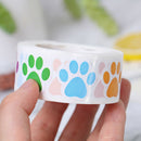 500pcs Dog Cat Bear Paw Labels Stickers of 6 Colors Sealing Label DecorativSEAU