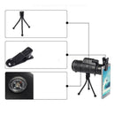 Zoom HD Lens Optical Monocular Telescope Prism Tripod Clip For Smartphone 40X60