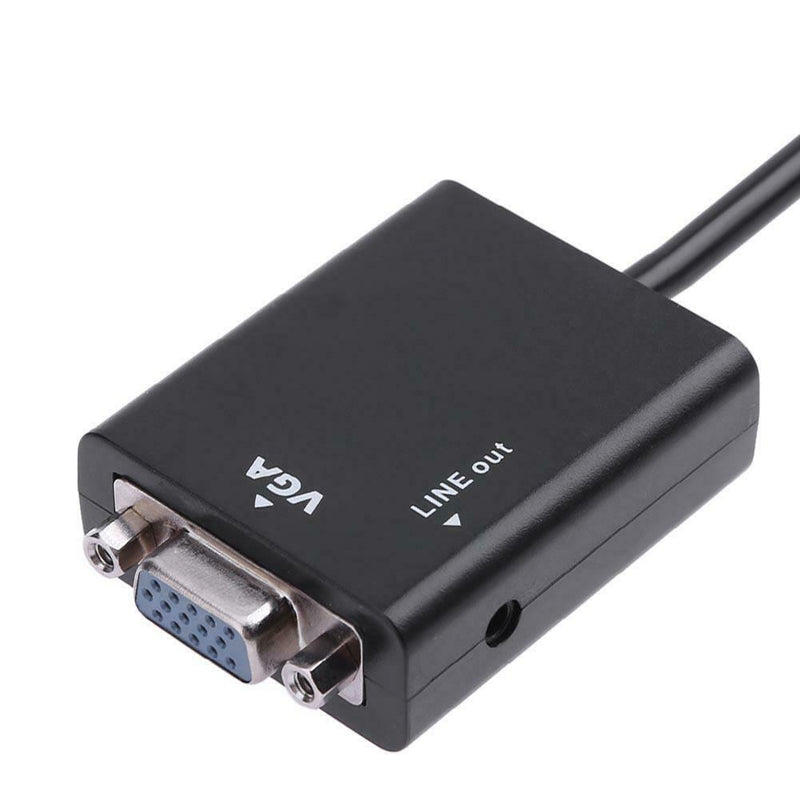 HDMI Male to VGA Male 1080P HDTV Video Converter Adapter with Audio Cable A