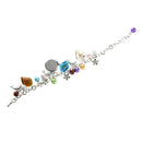 Fashion Dolphin Beads Ladies Girl BANGLE BRACELET Quartz Watch For Women