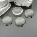 50pcs/lot 12mm Round Flat Back Clear Glass Cabochon High Quality B5Y7