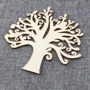 10pcs Wooden Tree Embellishments for Crafts 12.5cm Blank Wooden Tree