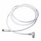White 6.6ft 9.5mm 90 Degrees Male to F type Male Coaxial TV Satellite Anten P9V7