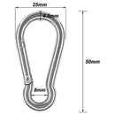 8Pcs Stainless Steel Pad Eye Plate U Hooks + 8Pcs Stainless Steel Snap Hook