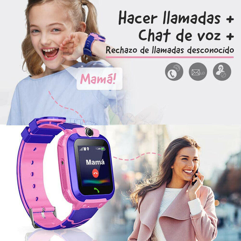 A28 Waterproof Smart Watch Kids Touch Screen Location Tracker Phone Watch