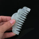 natural jade flower`stone gua sha comb massage scrape  healthy cure tooME JC%x