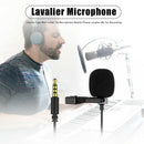 Clip-on Collar Tie Microphone Mobile Phone Recording Lavalier Mic (1.5m)