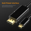 HW-TC07 1.8m Type-C to DP Cable 4K 60Hz USB-C to 1080P Display Port Cable