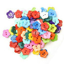 100 Pcs/lot Plastic Buttons Sewing DIY Craft decals for Children Plum flowe